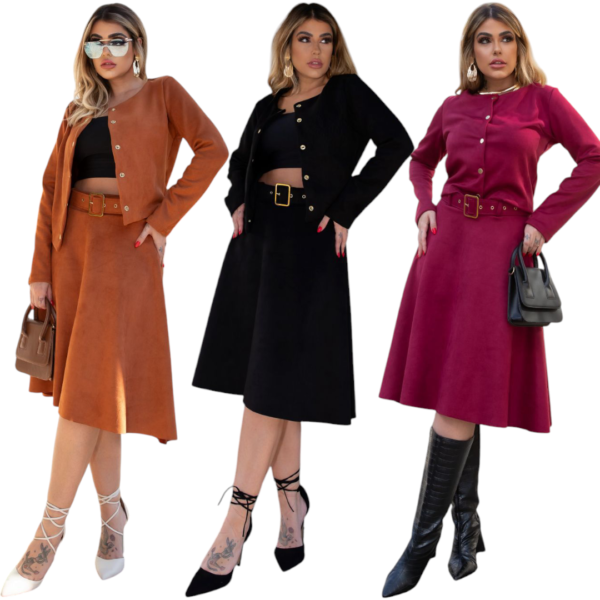 Conjunto de Suede Scuba