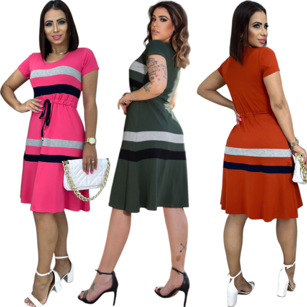 Vestido Semi Gode Cores Claras
