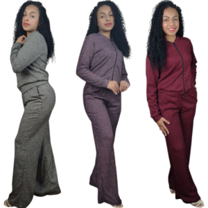 Conjunto em Canelado com Zipper