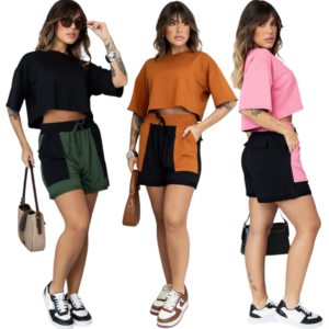 Conjunto de Short em Moletinho Premium